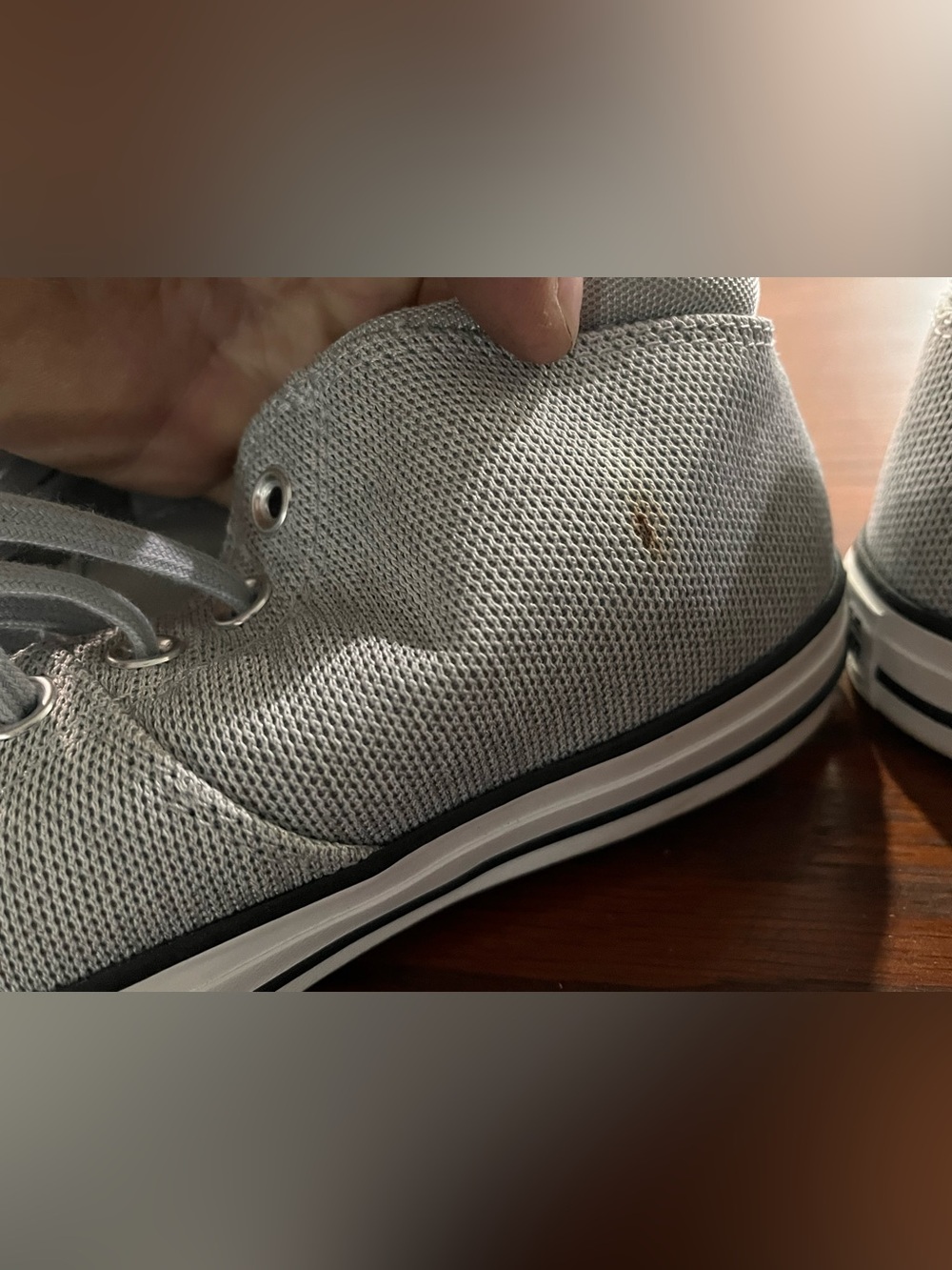 Converse Gray Mesh High-Top Sneakers men’s 10 - Picture 7 of 10